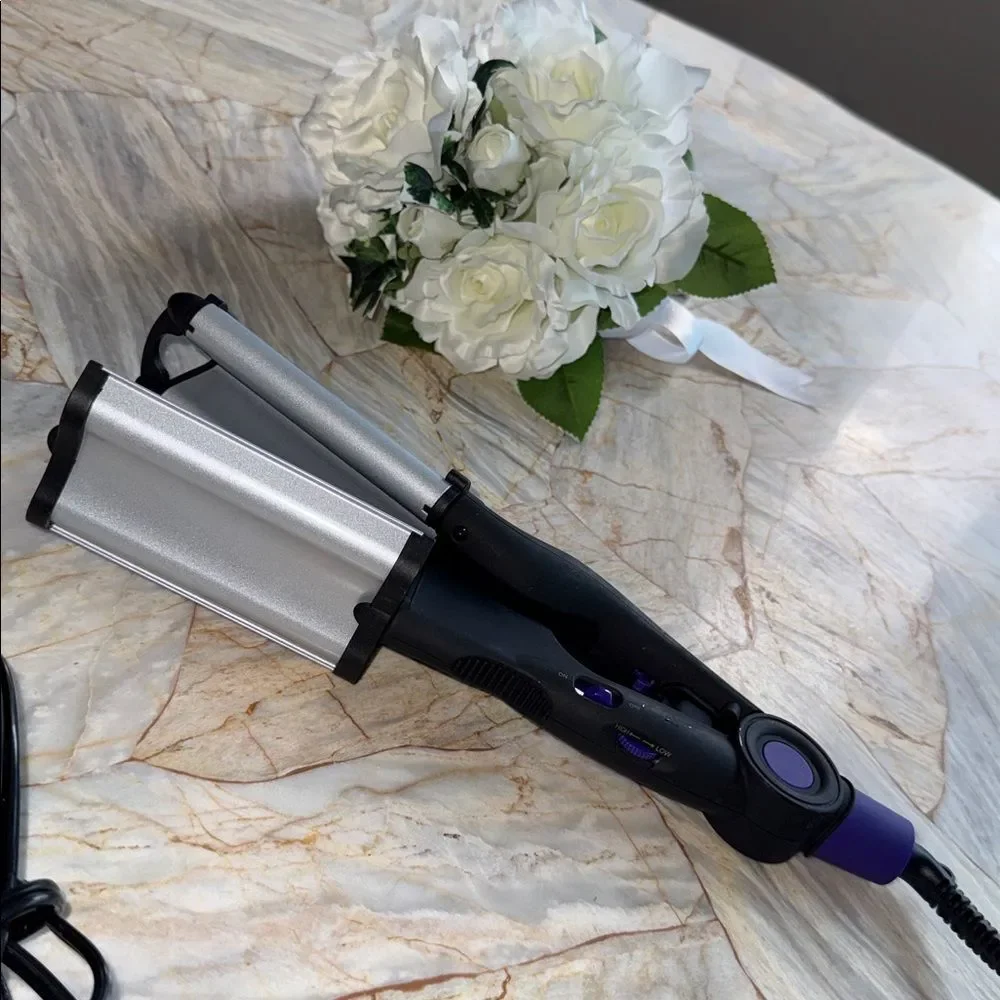 Hot Tools Professional Deep Waver Black Silver Triple Barrel Hair Iron Hairwaver
